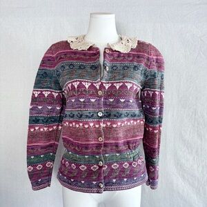 Vintage grandma sweater 100% cotton size medium